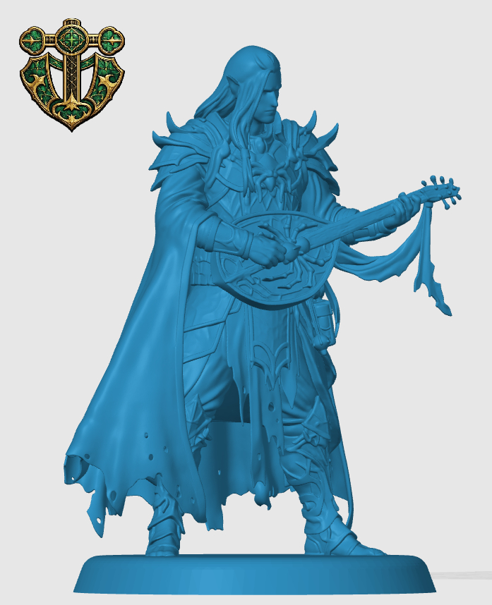 Drow Bard — miniatura 3