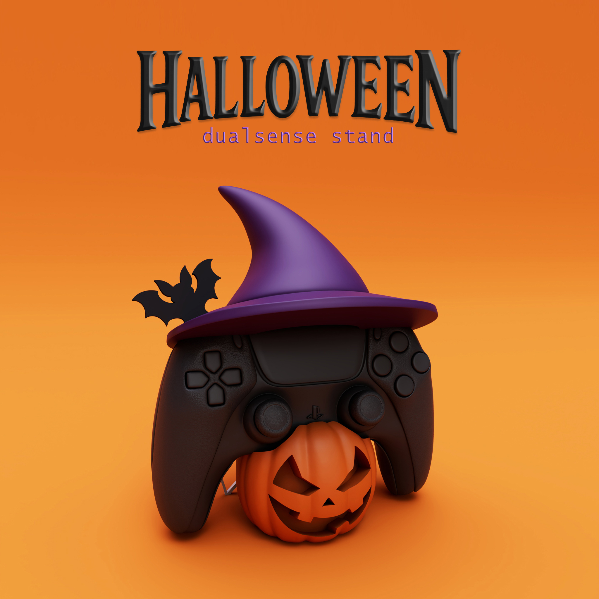 Halloween – Witch Hat DualSense Stand | Spooky Controller Holder STL