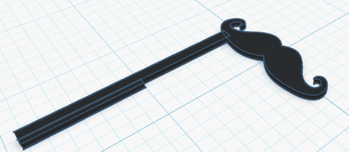 Mustache on a stick ( long and short )