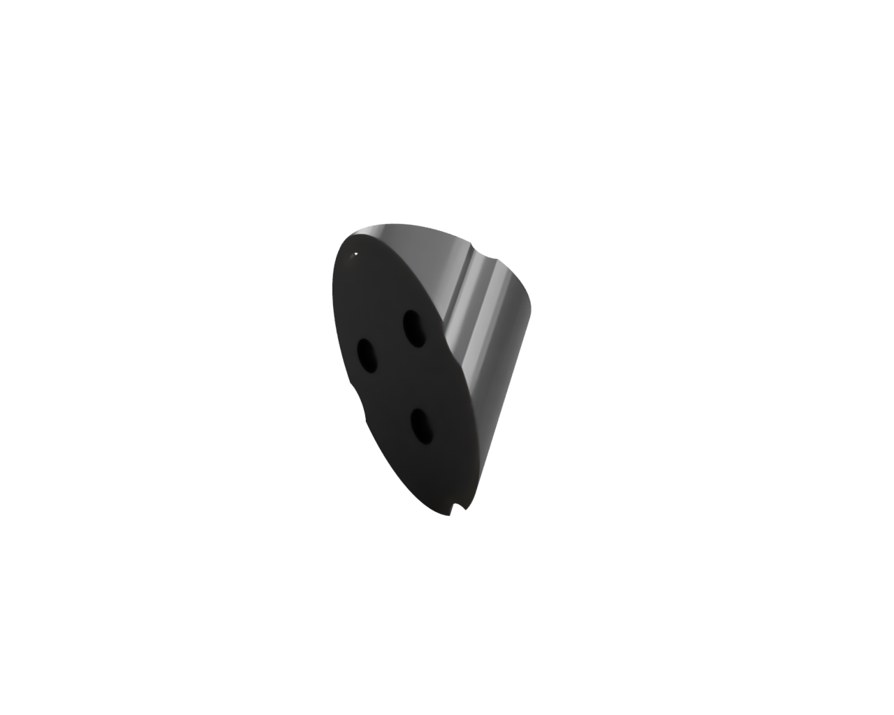Secondary mirror holder with silicone glue holes 3D model thumbnail