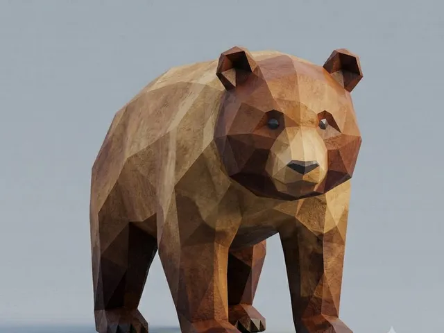 Low Poly Brown Bear