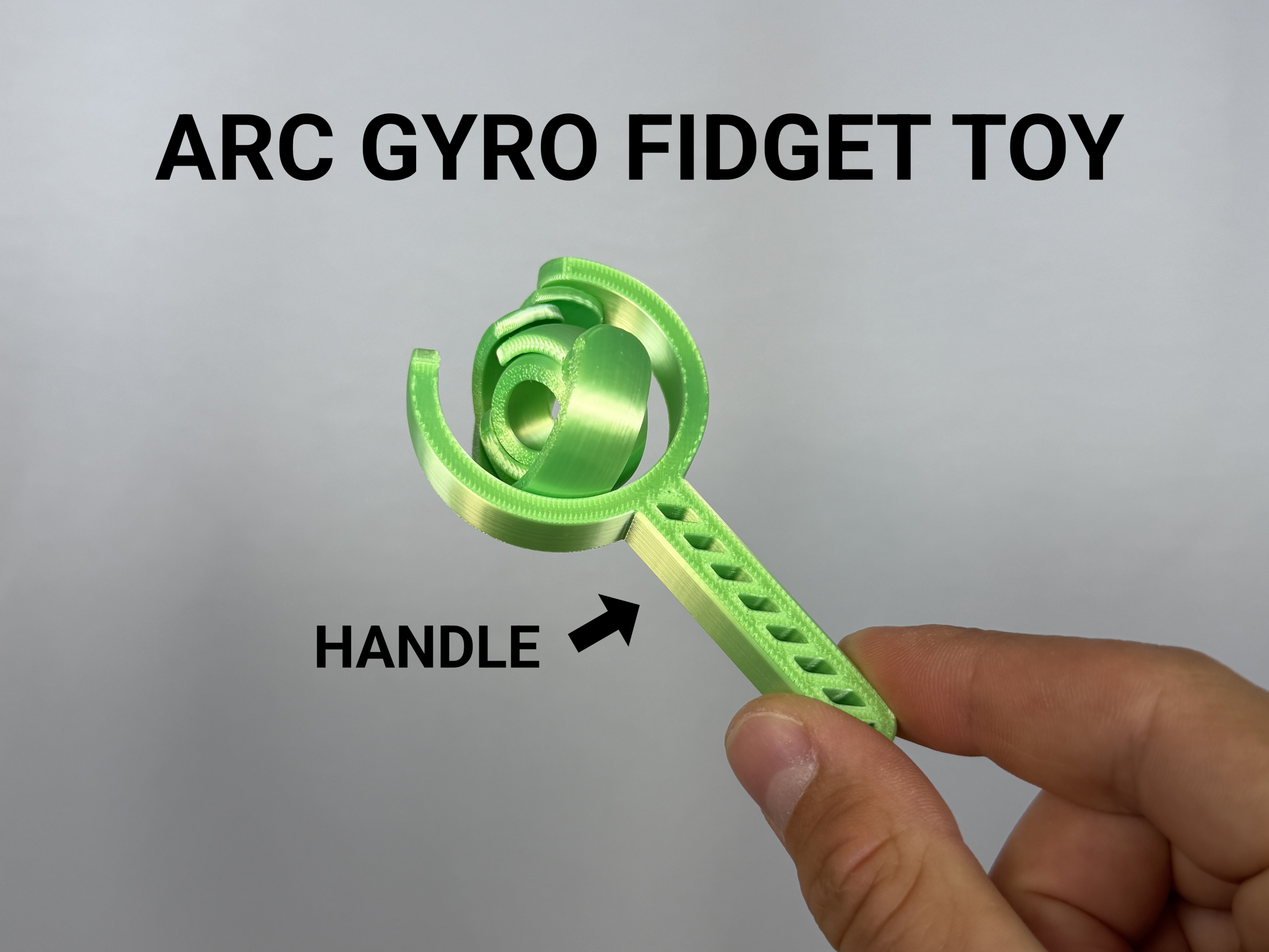 Arc Gyro Fidget Toy with Handle