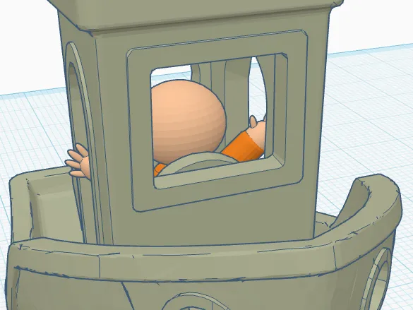 benchy with a guy in it