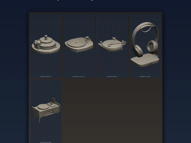 Vinyl & Vintage Audio Bundle - 5-Model STL Bundle