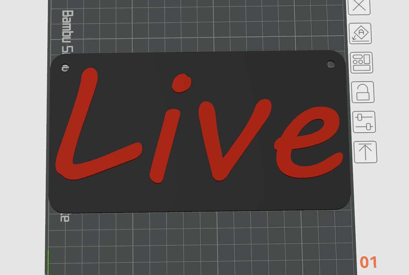 100x180MM Sign (Live)
