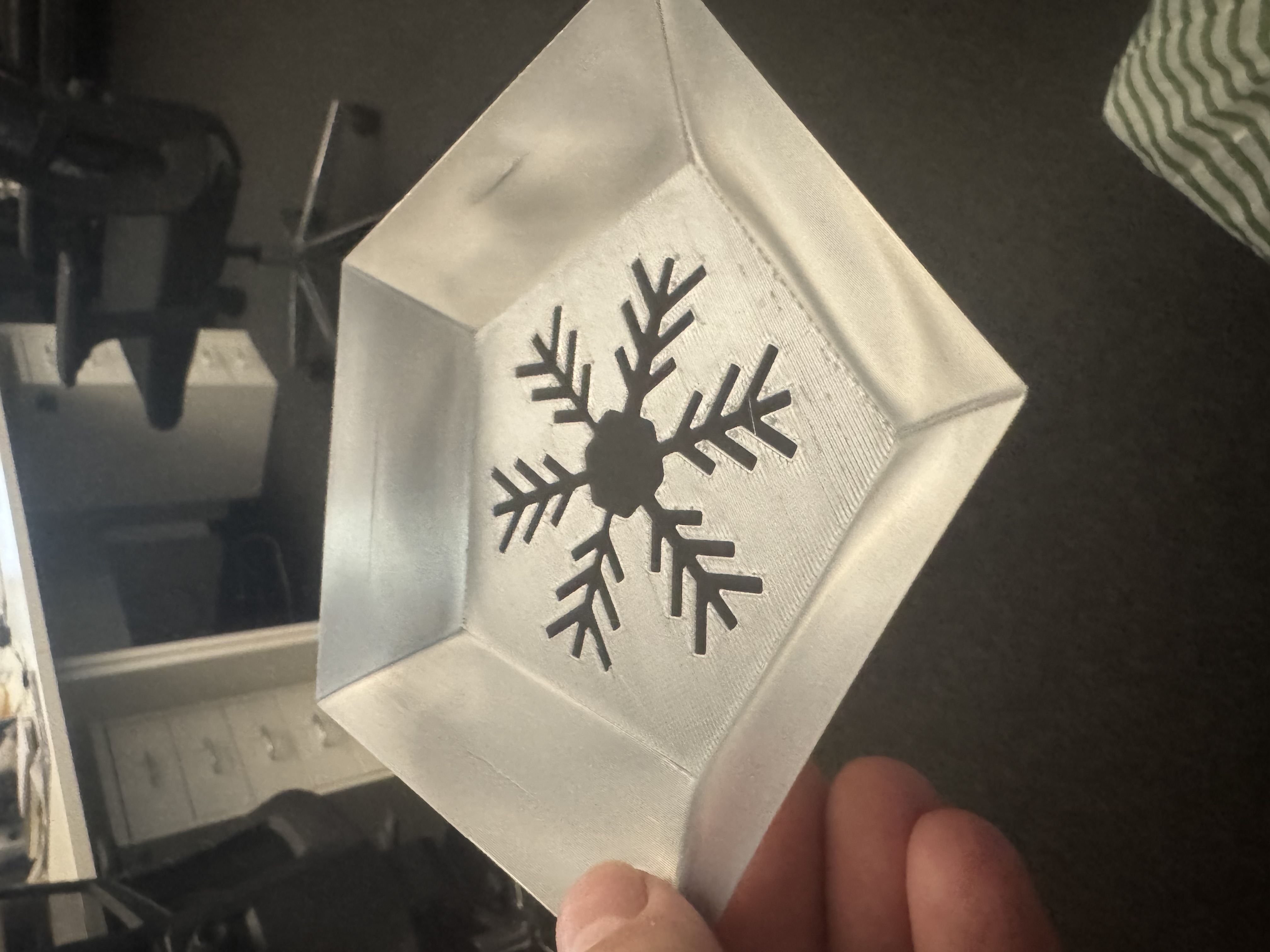 Templates for spraying snowflakes