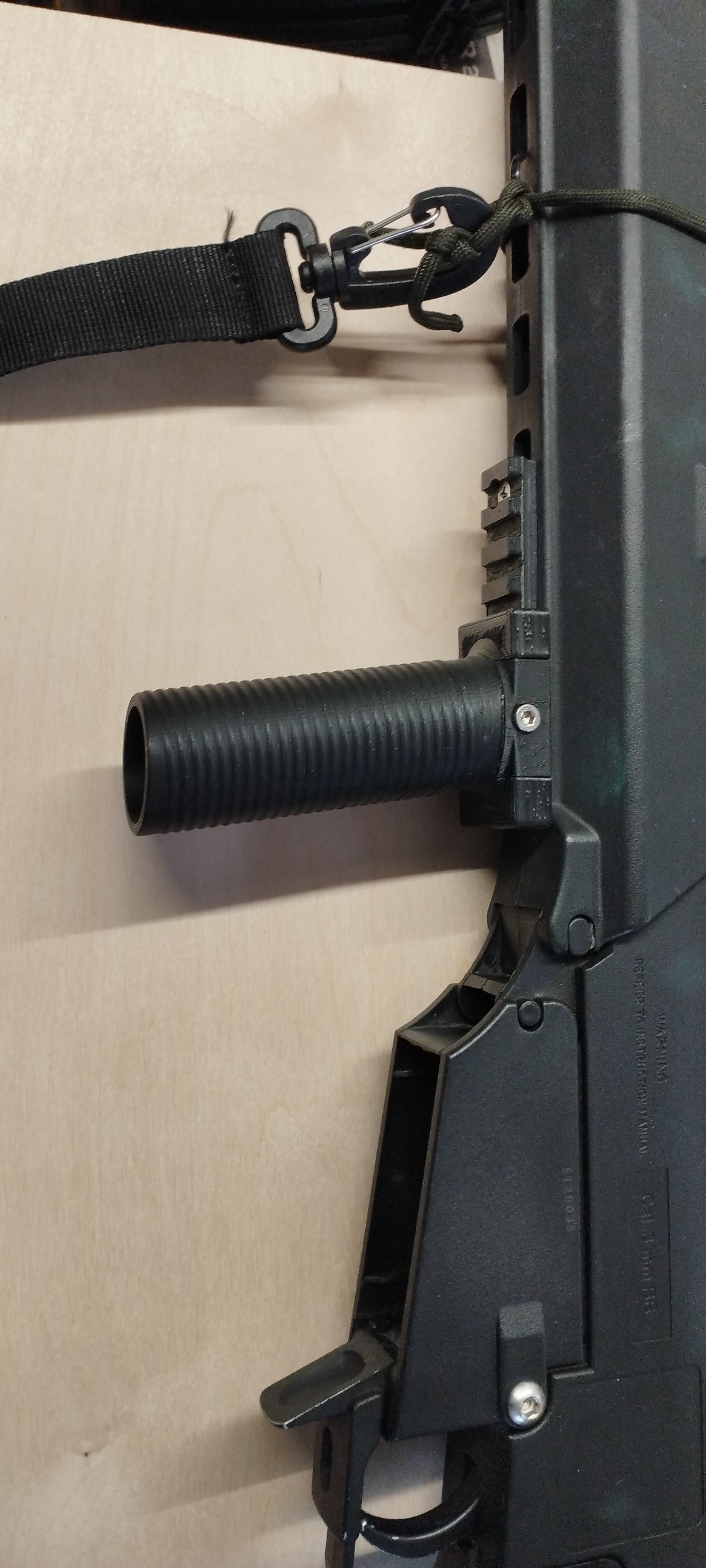 Round big foregrip for airsoft, parametric