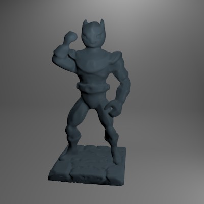 Action Hero on Base FDM_Ready Supportfree DnD Style