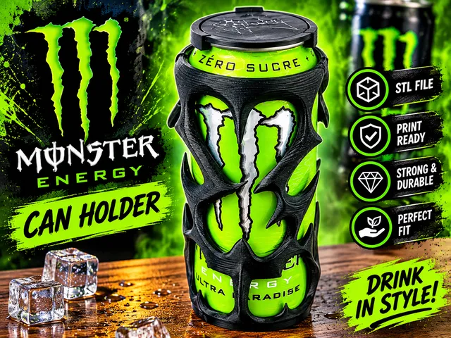 Monster Can Holder & Opener Keychain Pack