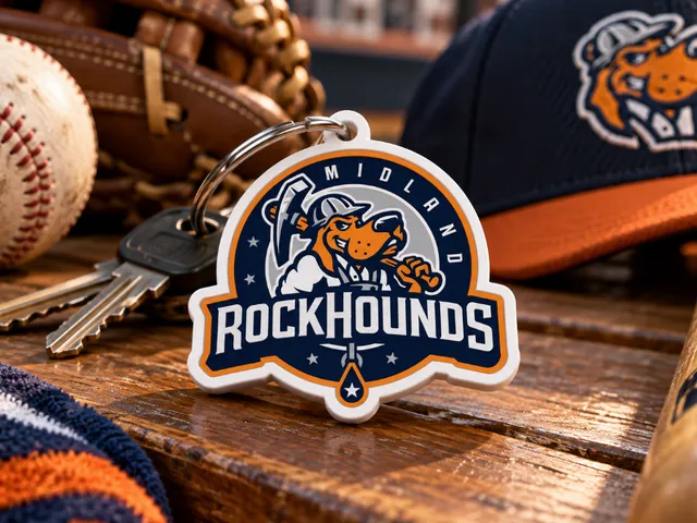 Midland RockHounds Baseball Keychain – MiLB Minor League Team Logo