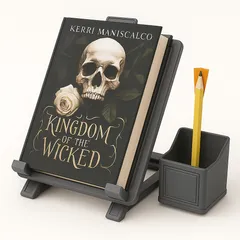 Support livre avec porte-stylos / Book stand with pen holder