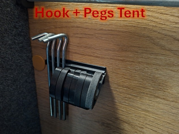 Holder hook + Tent Pegs