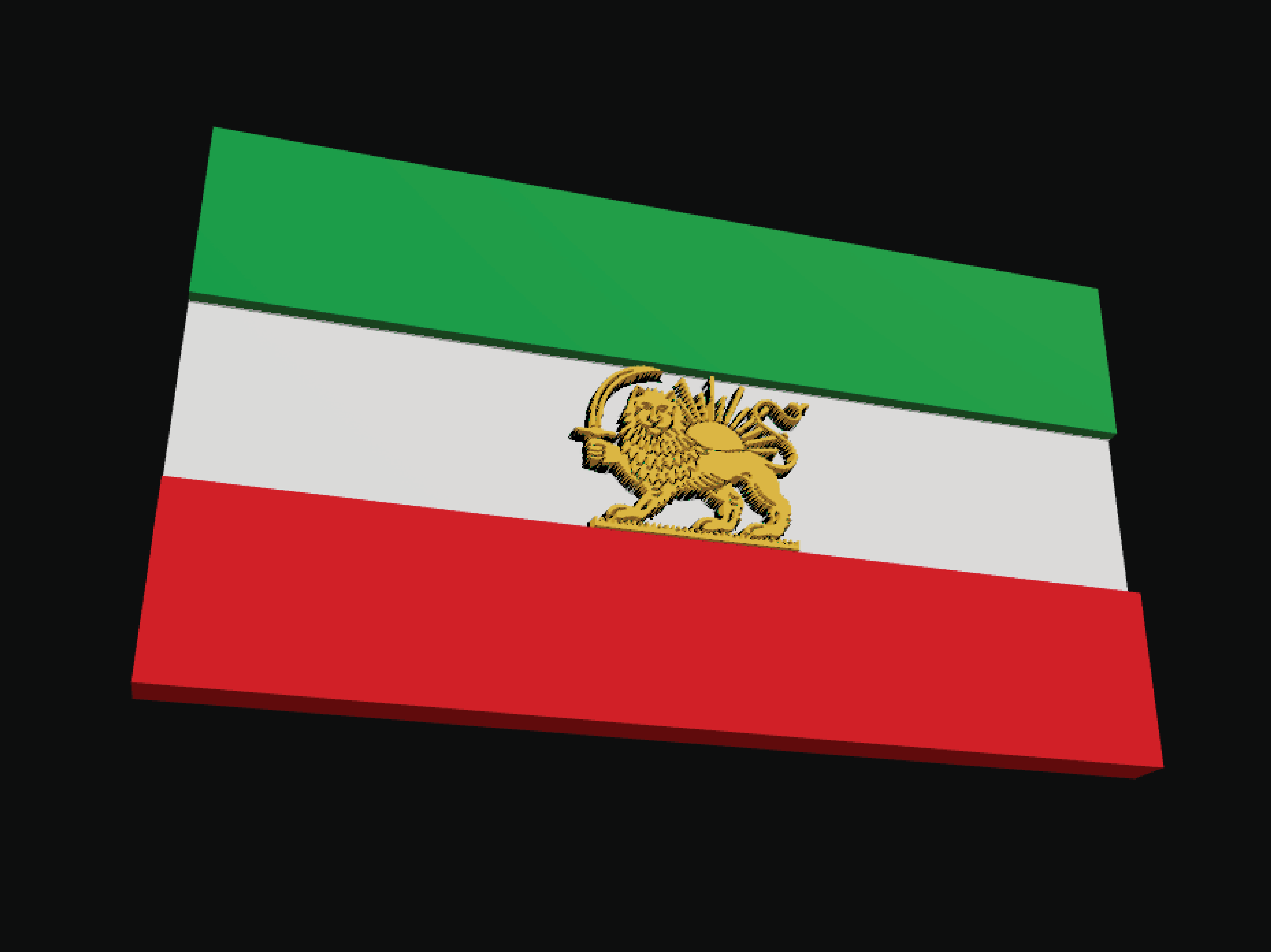 iran flag hueforge