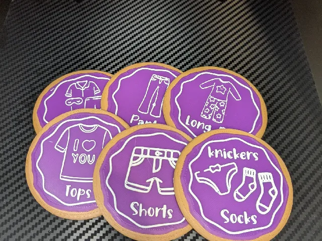 Clothing Storage Labels (Iced Cookie Shaped)