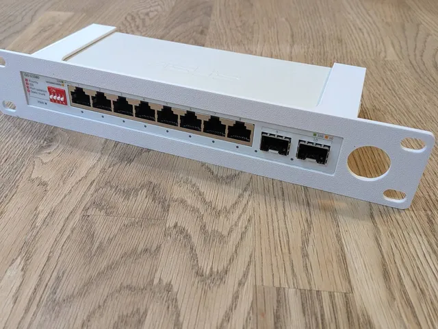 Asus QG-U1080 2.5g Switch 10 inch rack mount Deskpi rack