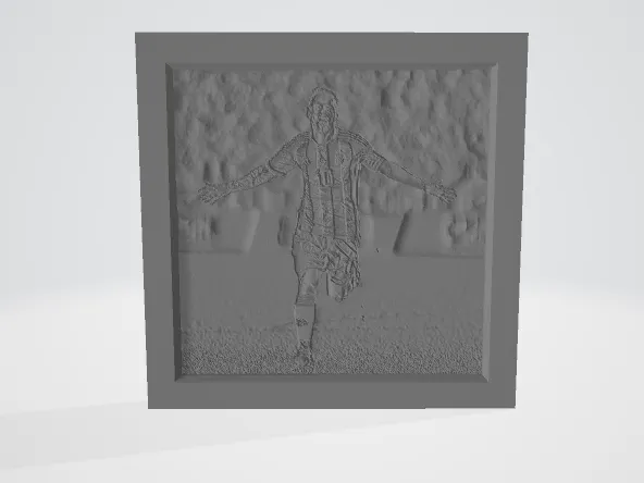 Lionel Messi Flat Framed Lithophane Artwork - World Cup