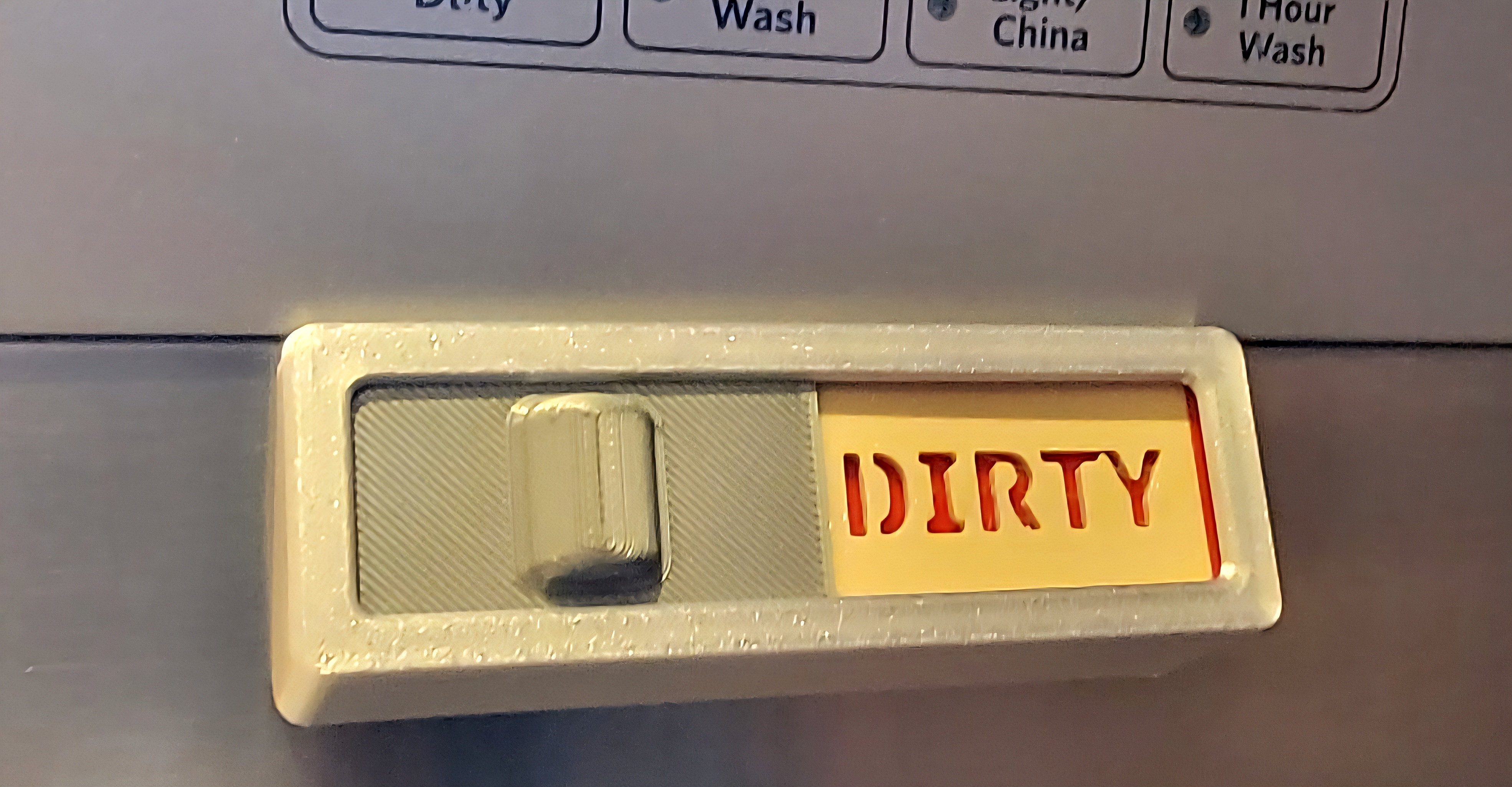 Dishwasher clean/dirty sign angled and flat