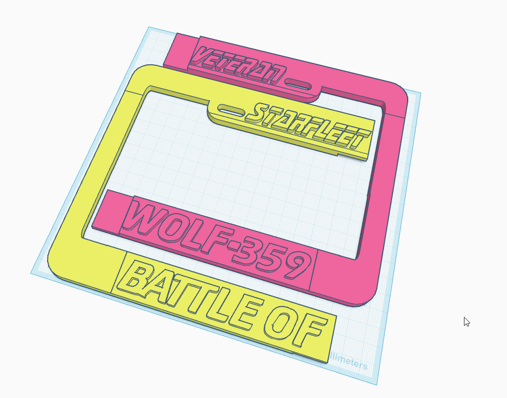 Starfleet Veteran Battle of Wolf-359 License Plate Holder - Smaller Plate