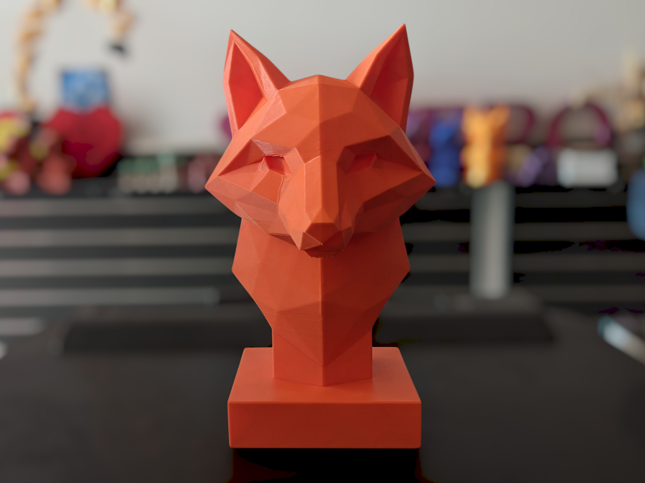 Miniatura 2 do modelo 3D Geometric Fox Bust