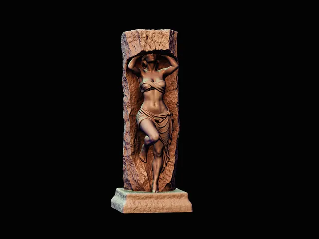 statue woman sculpture body pose 4 stone texture for 3d printing