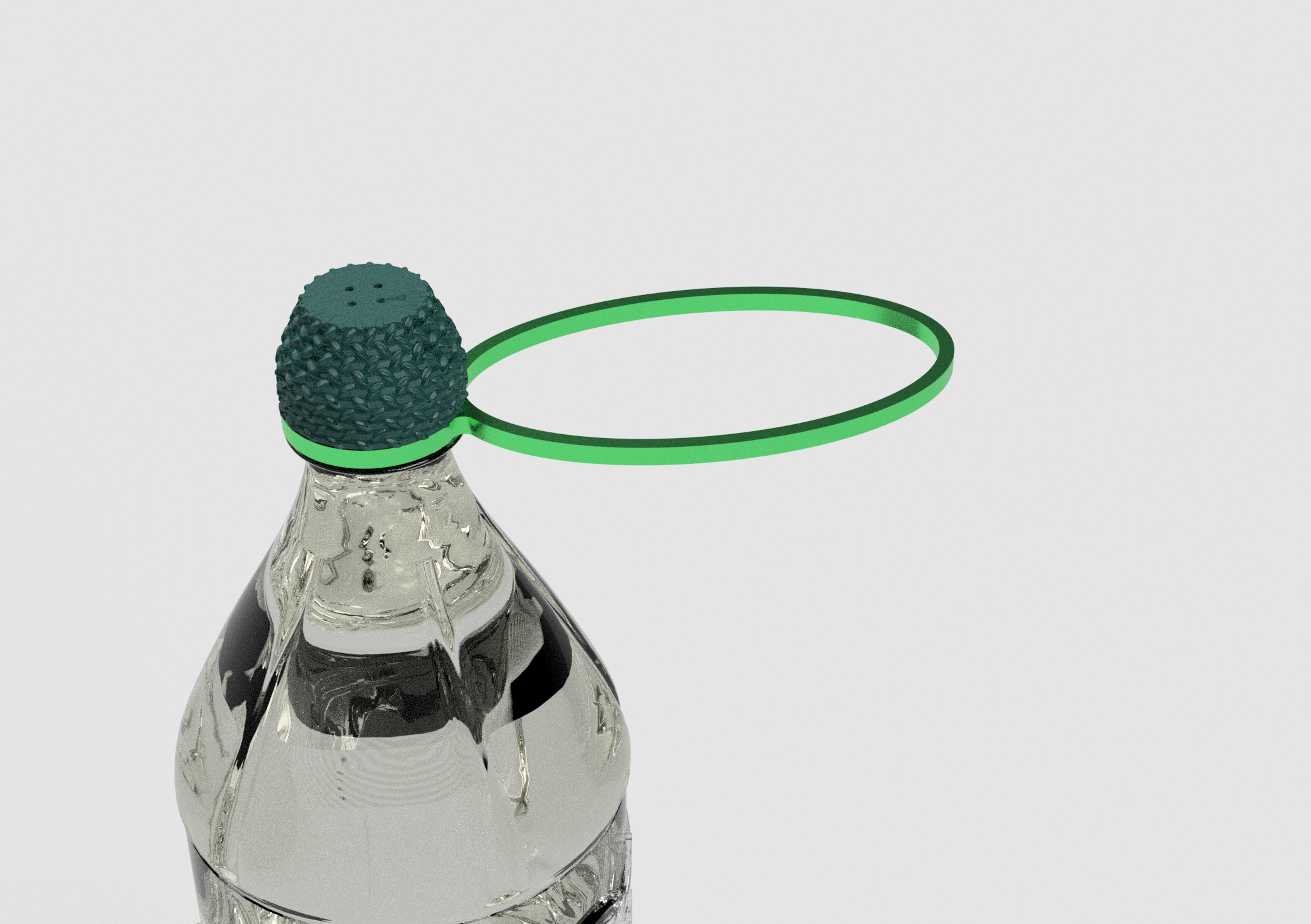 Bottle system for squirting water while walking pets