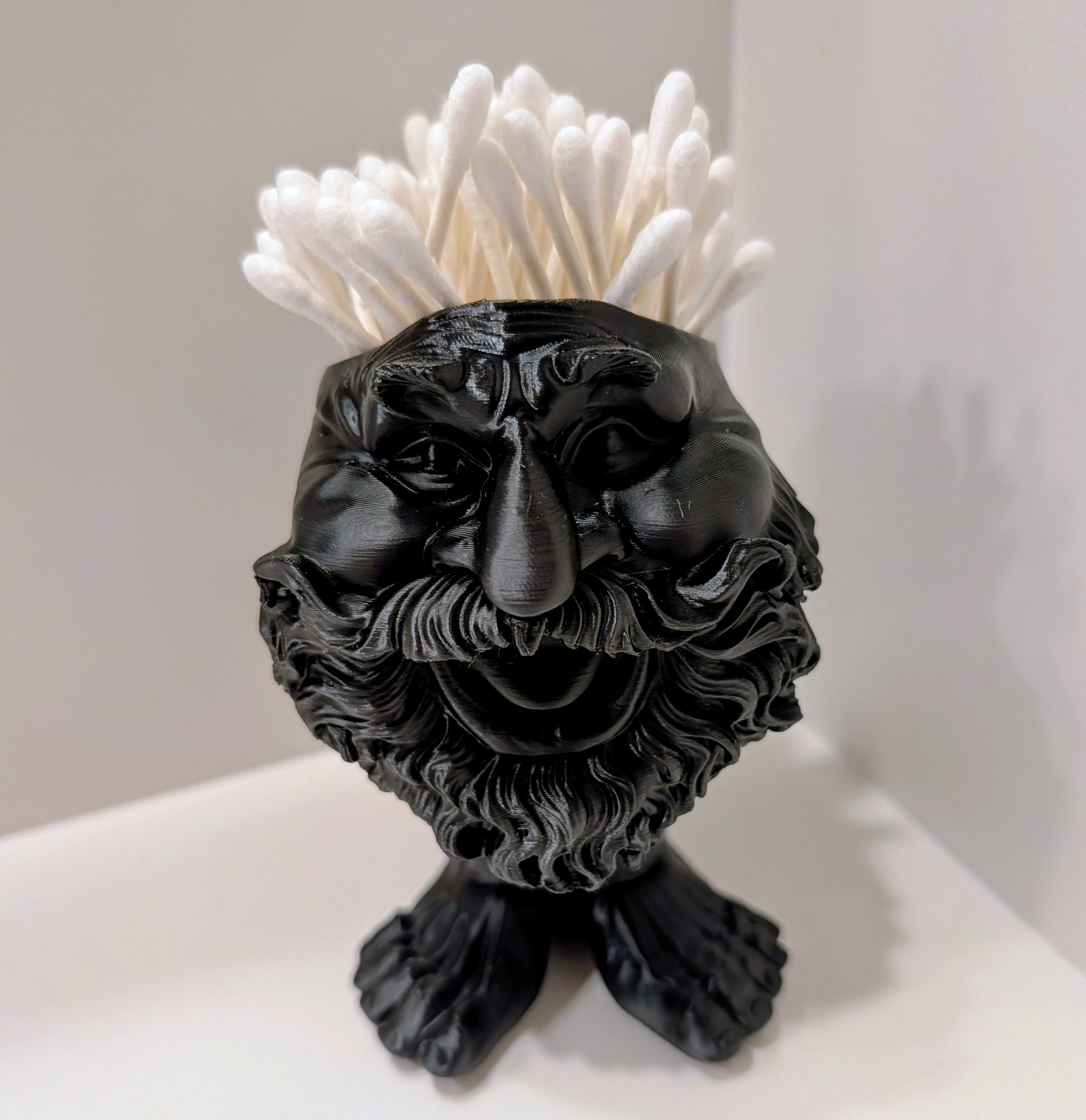 Gnome Head- Q-tip Holder