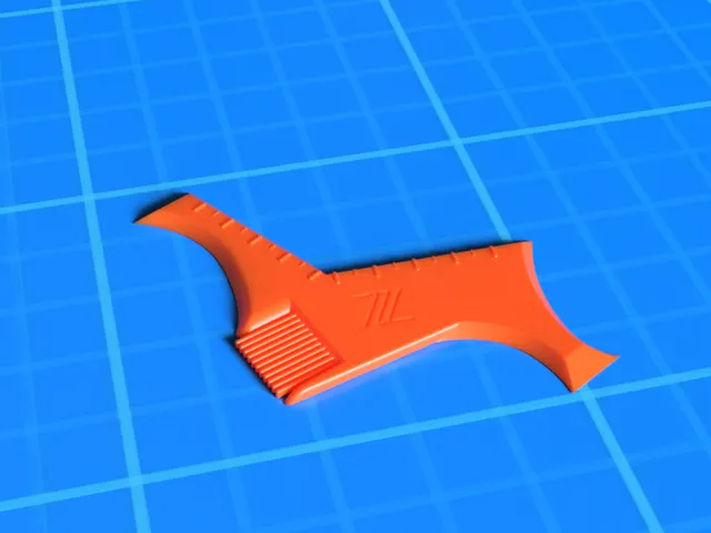 Precision Beard Shaping Template and Styling Comb
