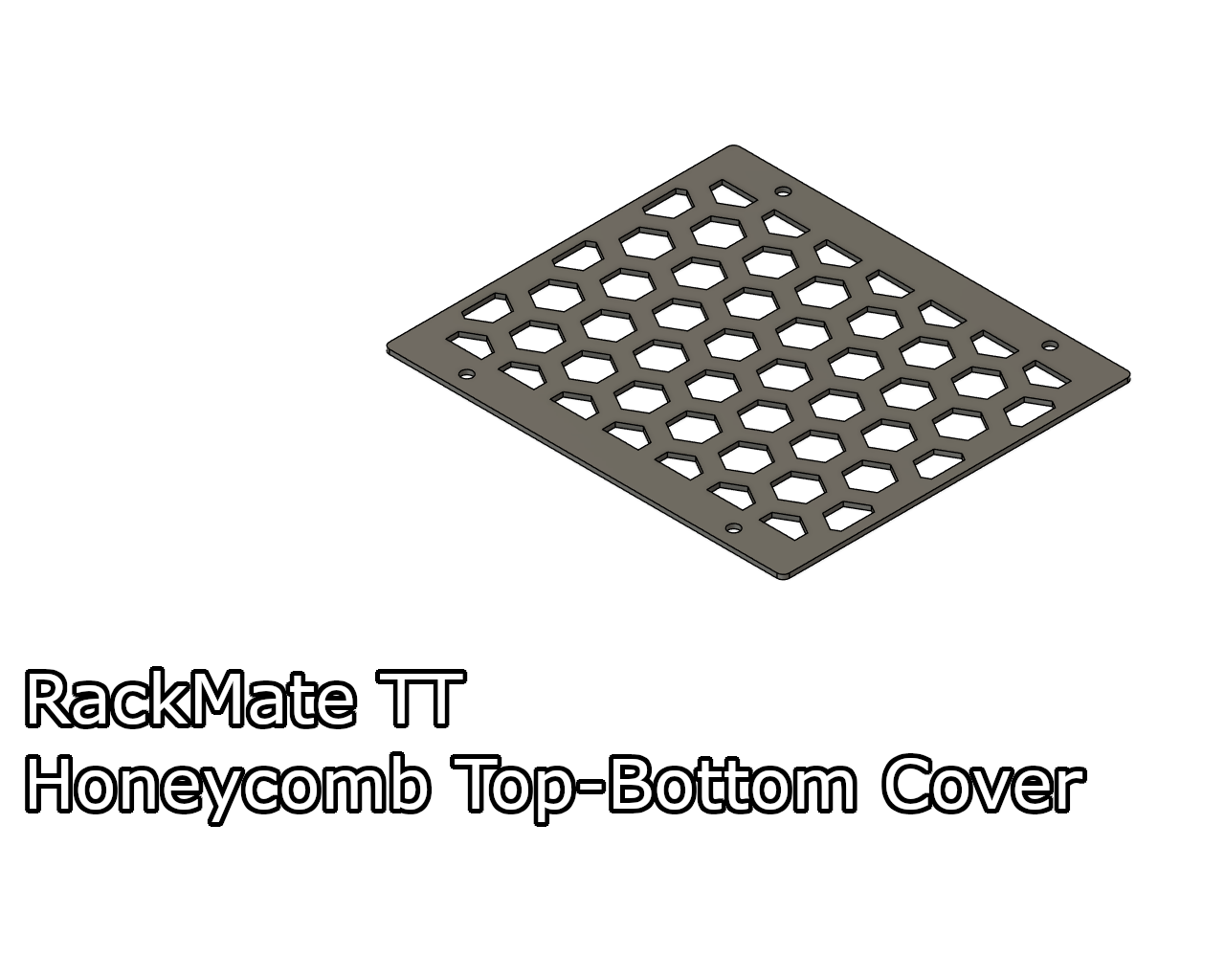 Top-Bottom Panel for RackMate TT - Honeycomb Pattern
