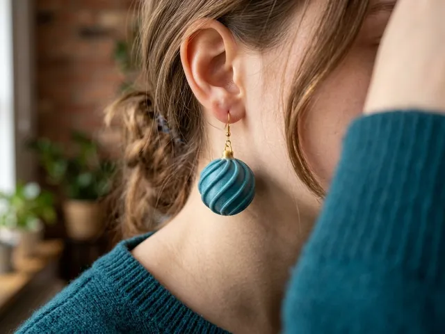 Christmas ball earrings