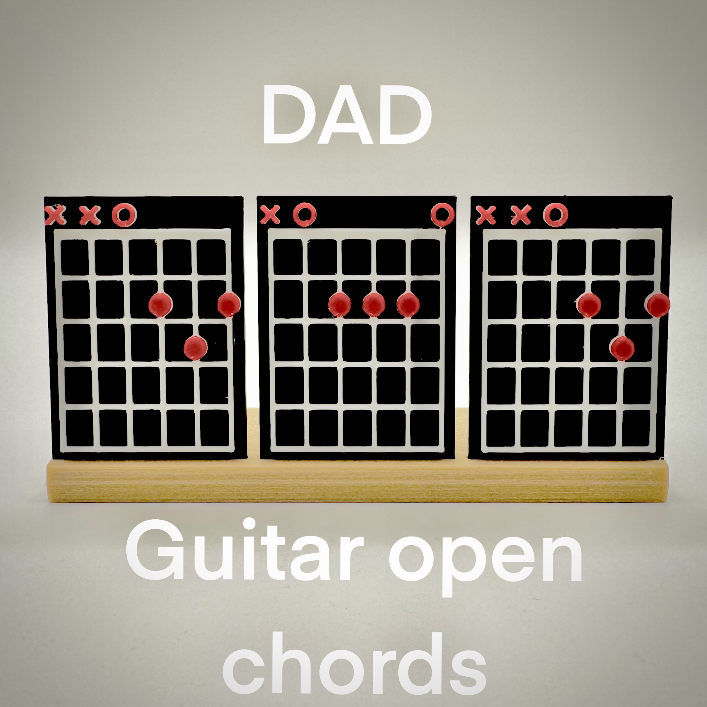 DAD Guitar Chord Chart Display (Fathers Day)