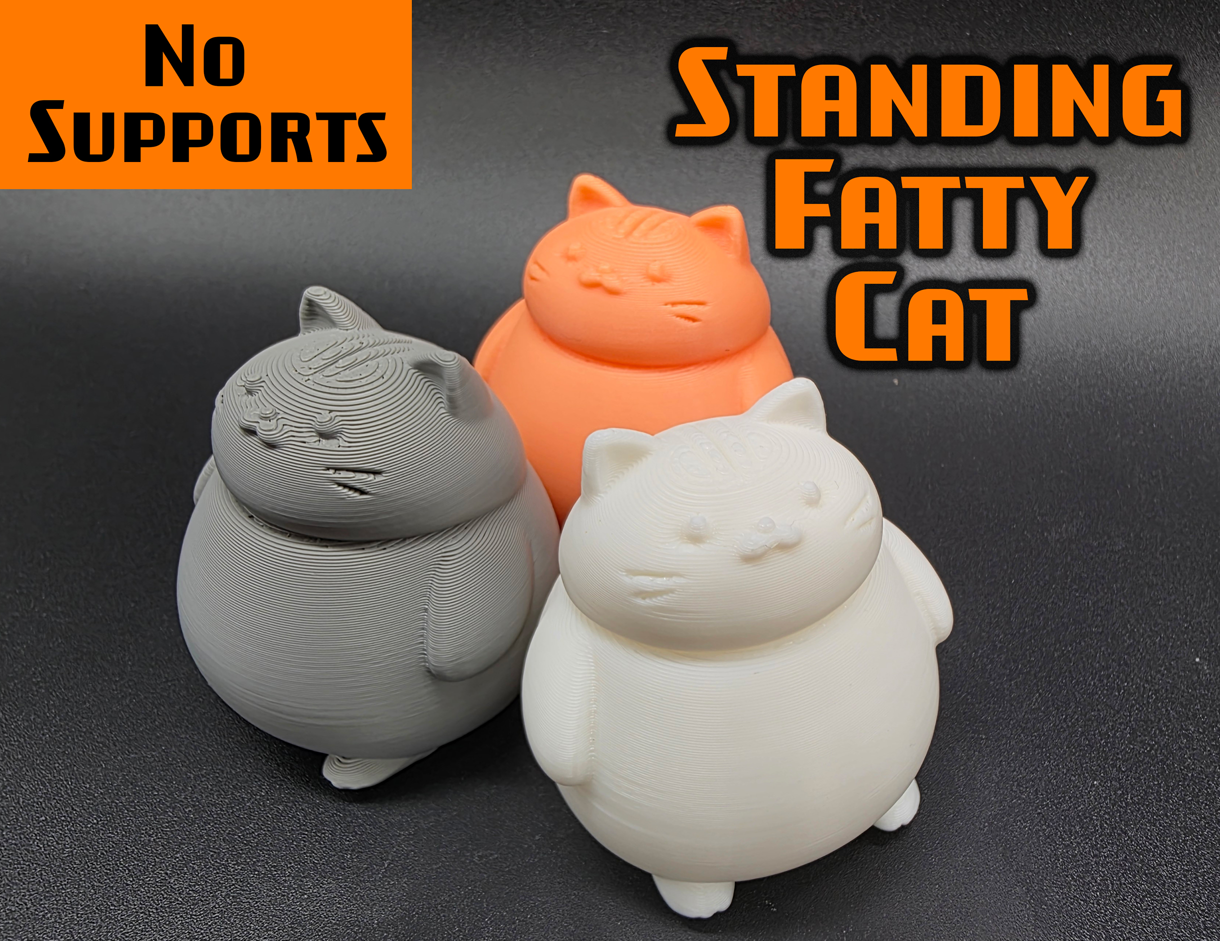 Standing Fatty Cat No Supports