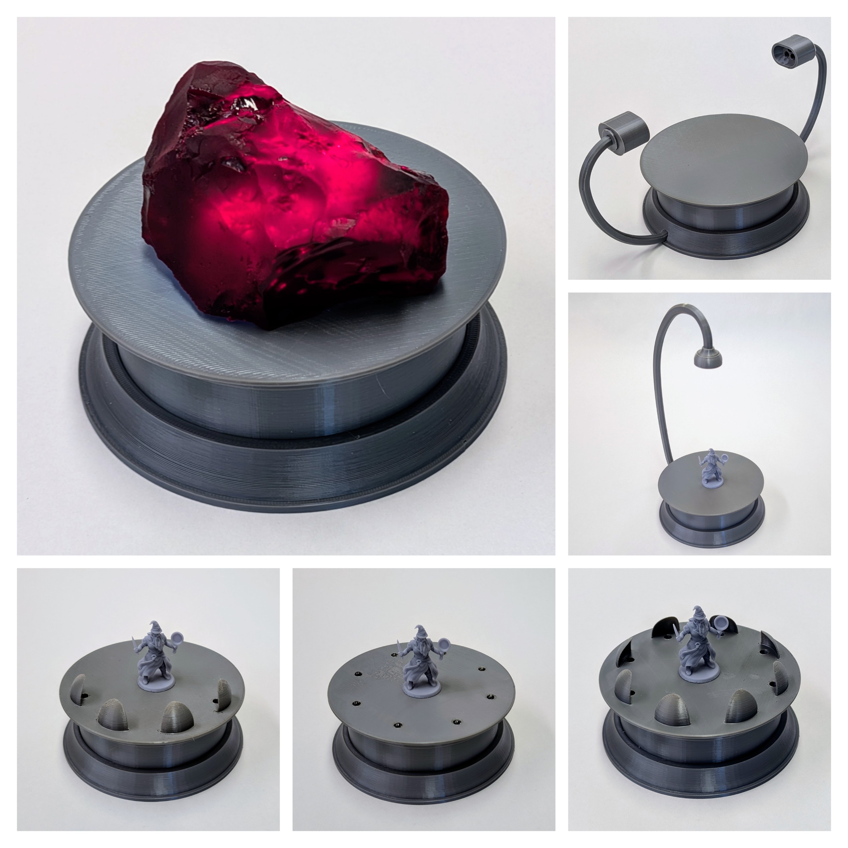 Lighted Display Stands with Rechargeable 18650 Battery