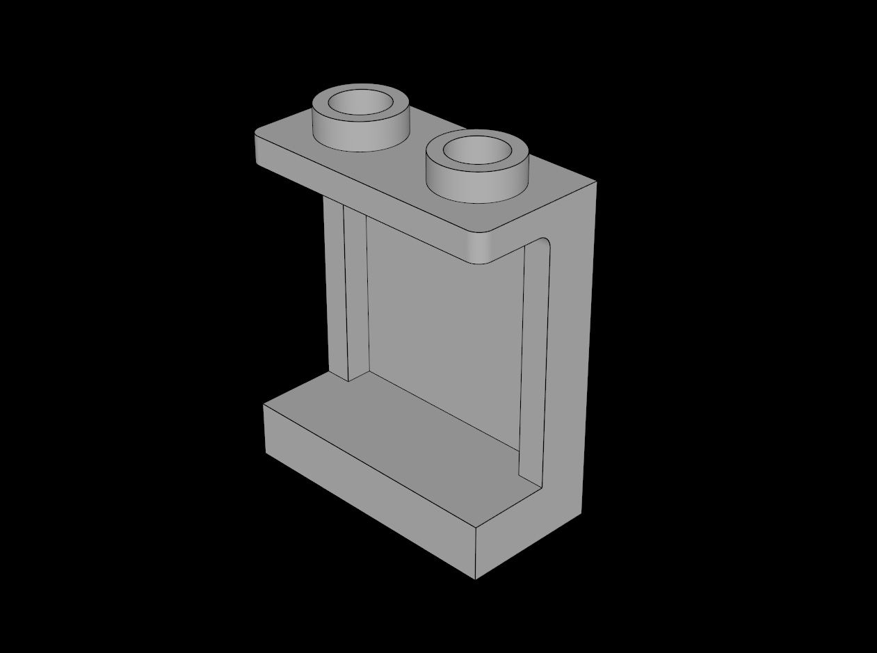 Lego Compatible (87552.dat) Panel  1 x  2 x  2 Reinforced