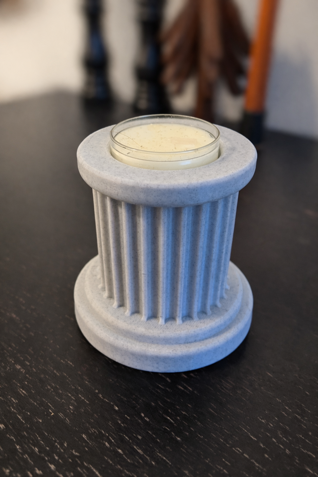 Modern Fluted Column Candle Holder Short version