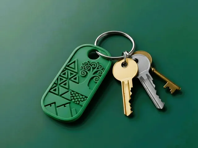 Mountain Forest Charm Keychain
