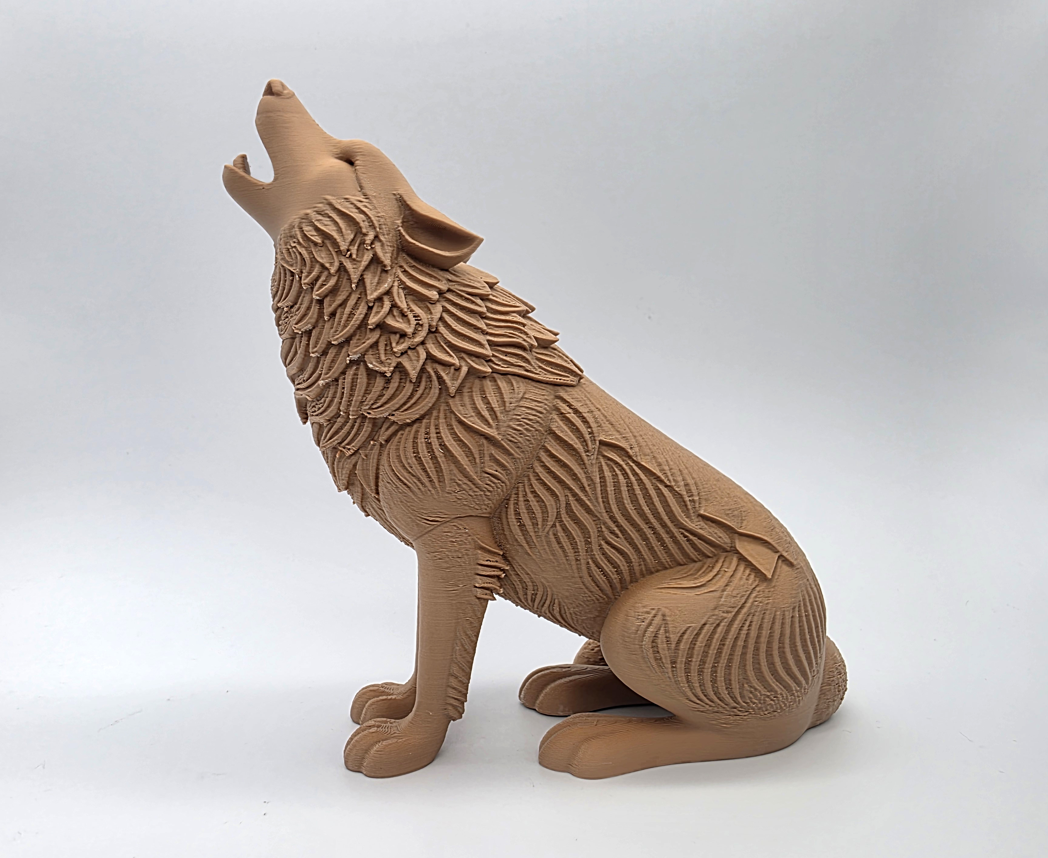 Miniatura 3 do modelo 3D Howling Wolf Statue
