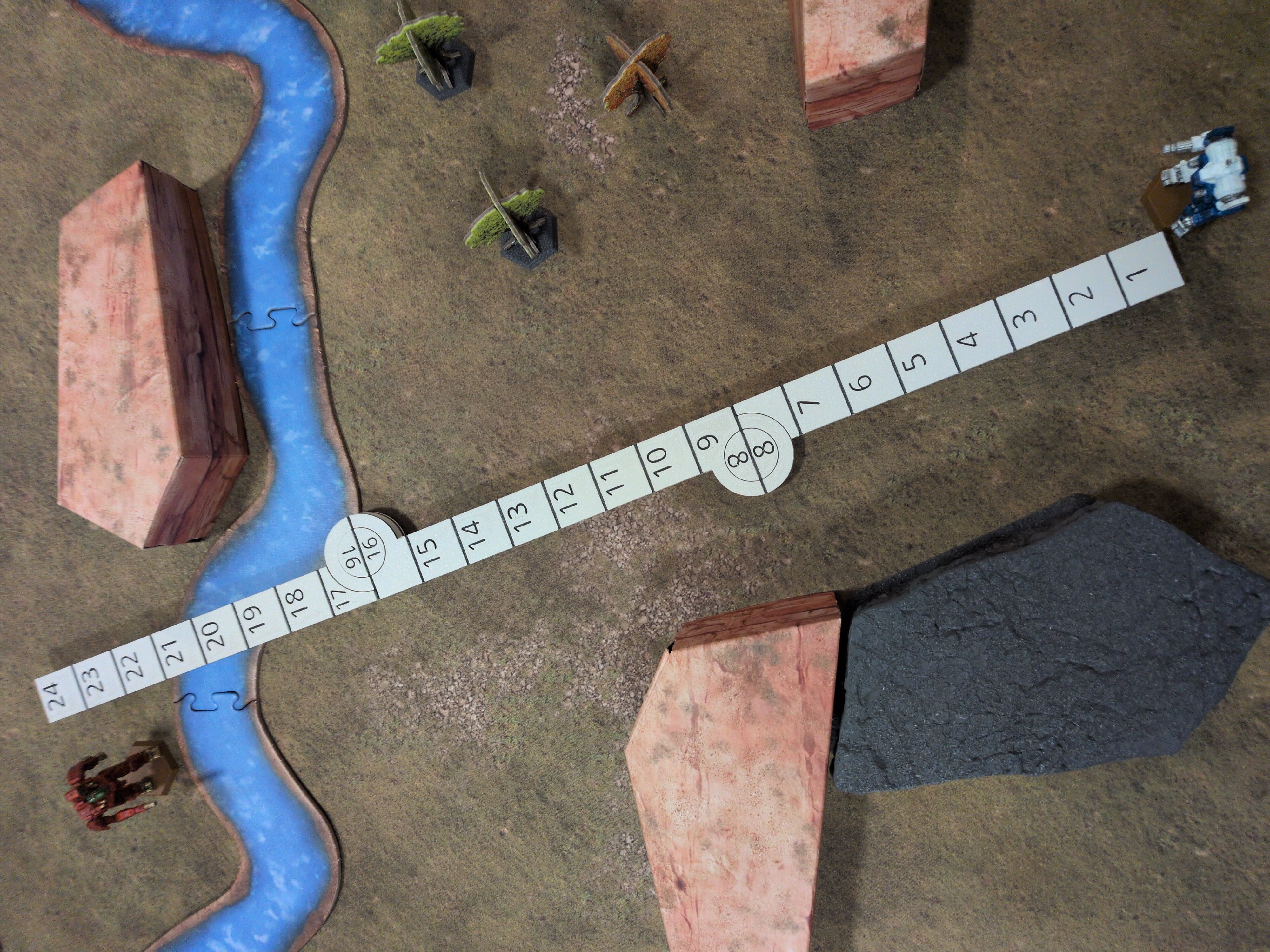 Foldable Wargaming Ruler