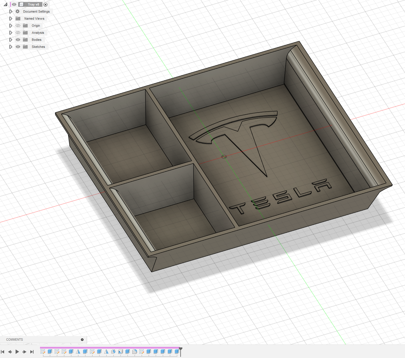 Tesla Model Y Juniper 2025 center console tray