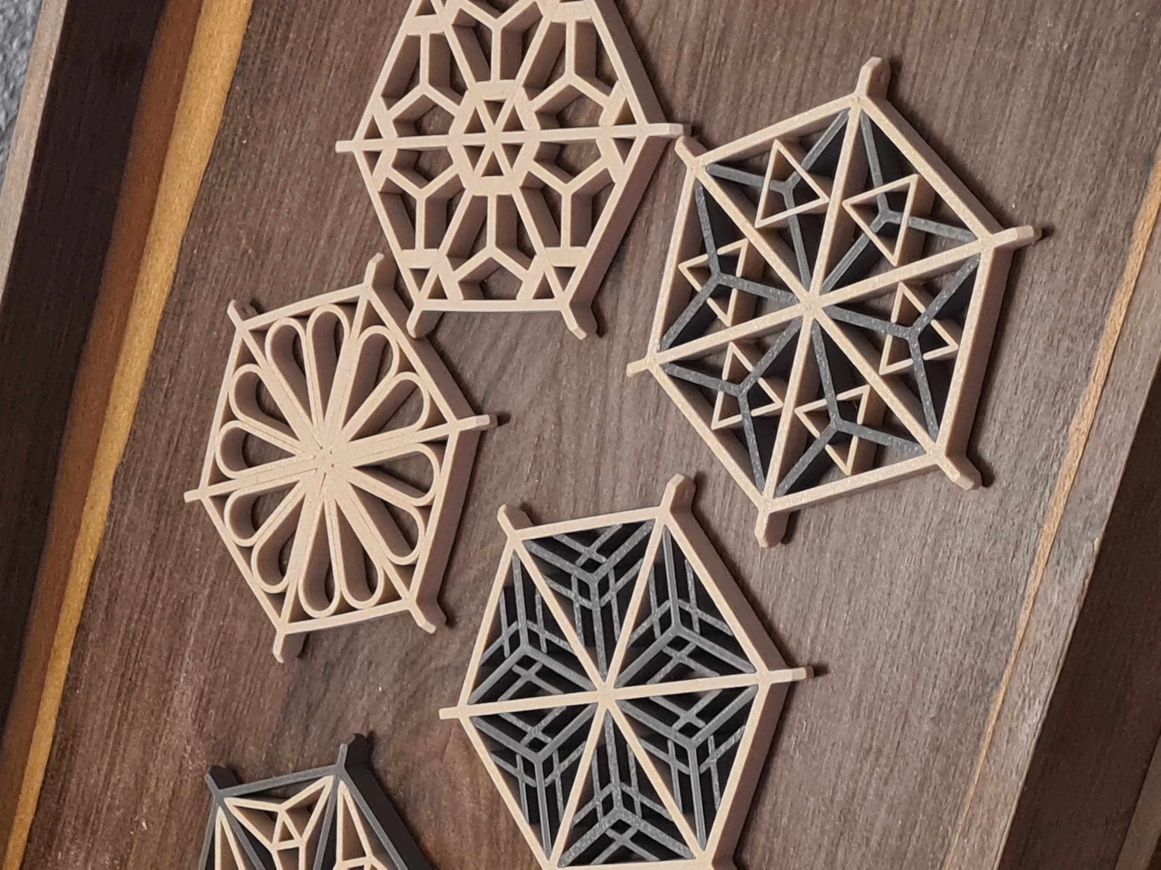 Kumiko Christmas stars / Coaster / Weihnachtssterne