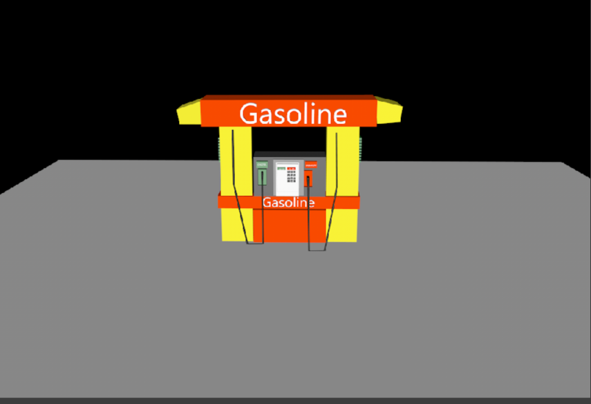 station pump gasoline for gas station orange color