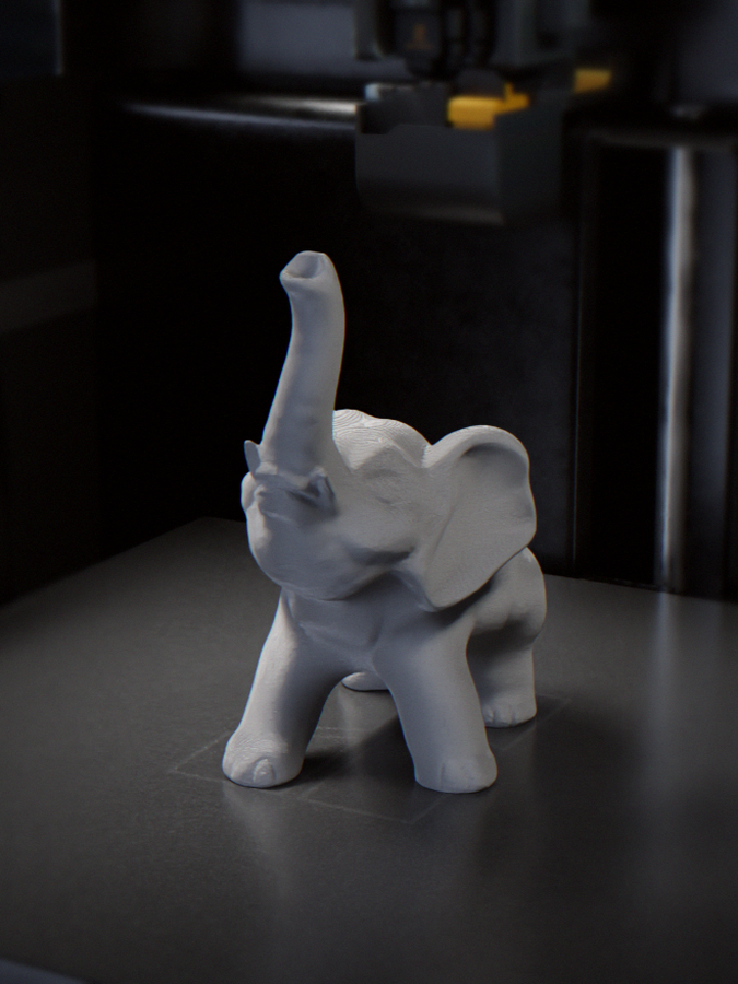 Ceramic Elephant Figurine Animal Collectible 3D Printable 3D model