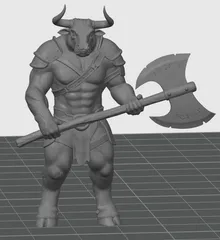Minotaur warrior with 2 handed axe