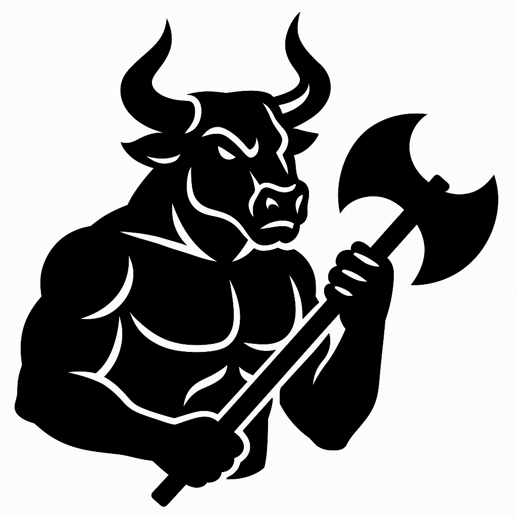 Sylwetka Minotaura – Emblemat / Dekoracja / Minotaur Warrior Silhouette – 3D Printable Emblem