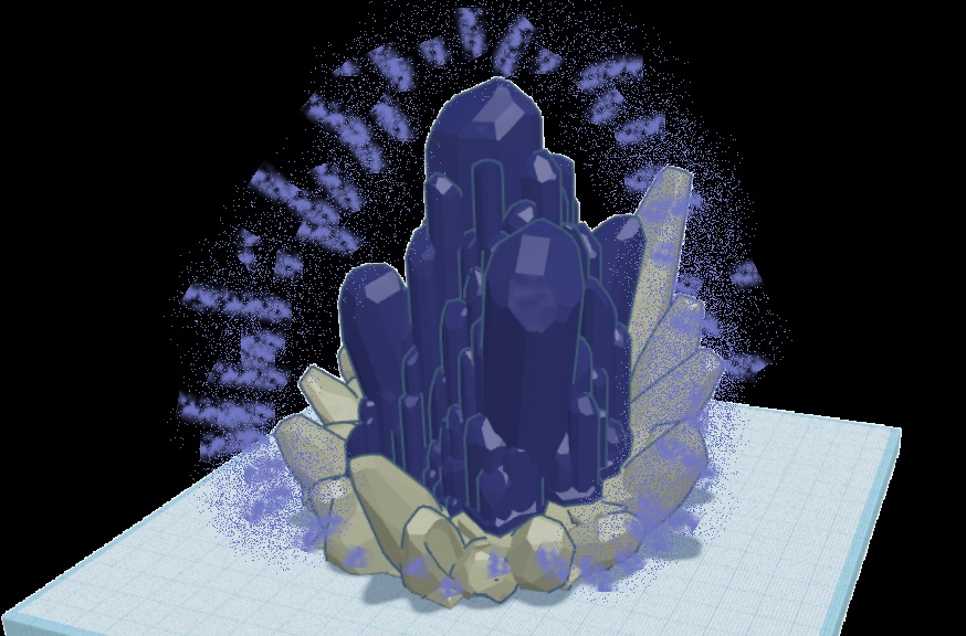 Crystal lamp without light