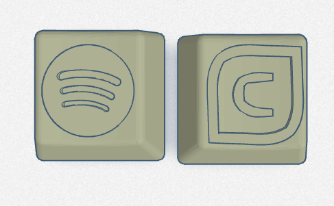 Spotify And cura keycaps for corsair k55 platforms