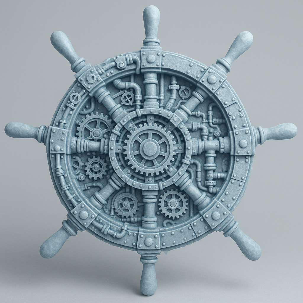 Steampunk Ship Steering Wheel