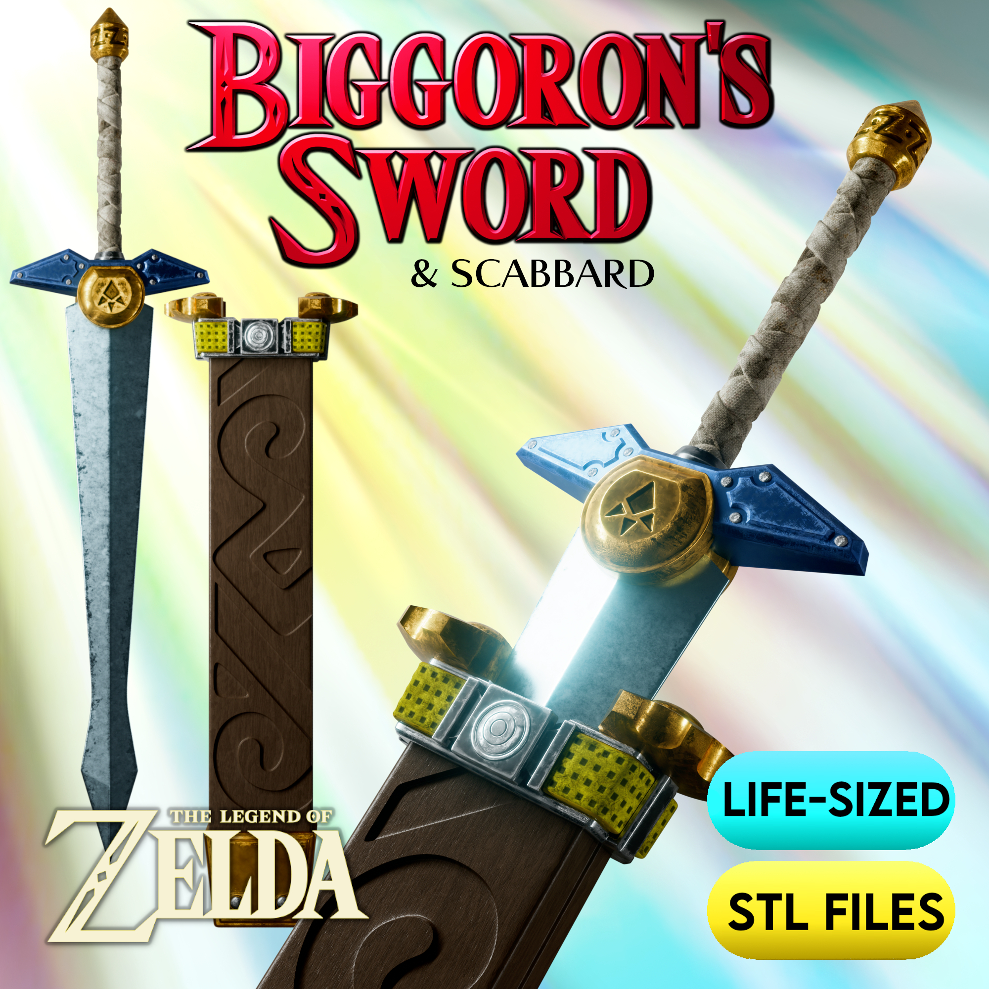 Biggoron's Sword from OoT/BotW STL Files | Life Sized | High Detail