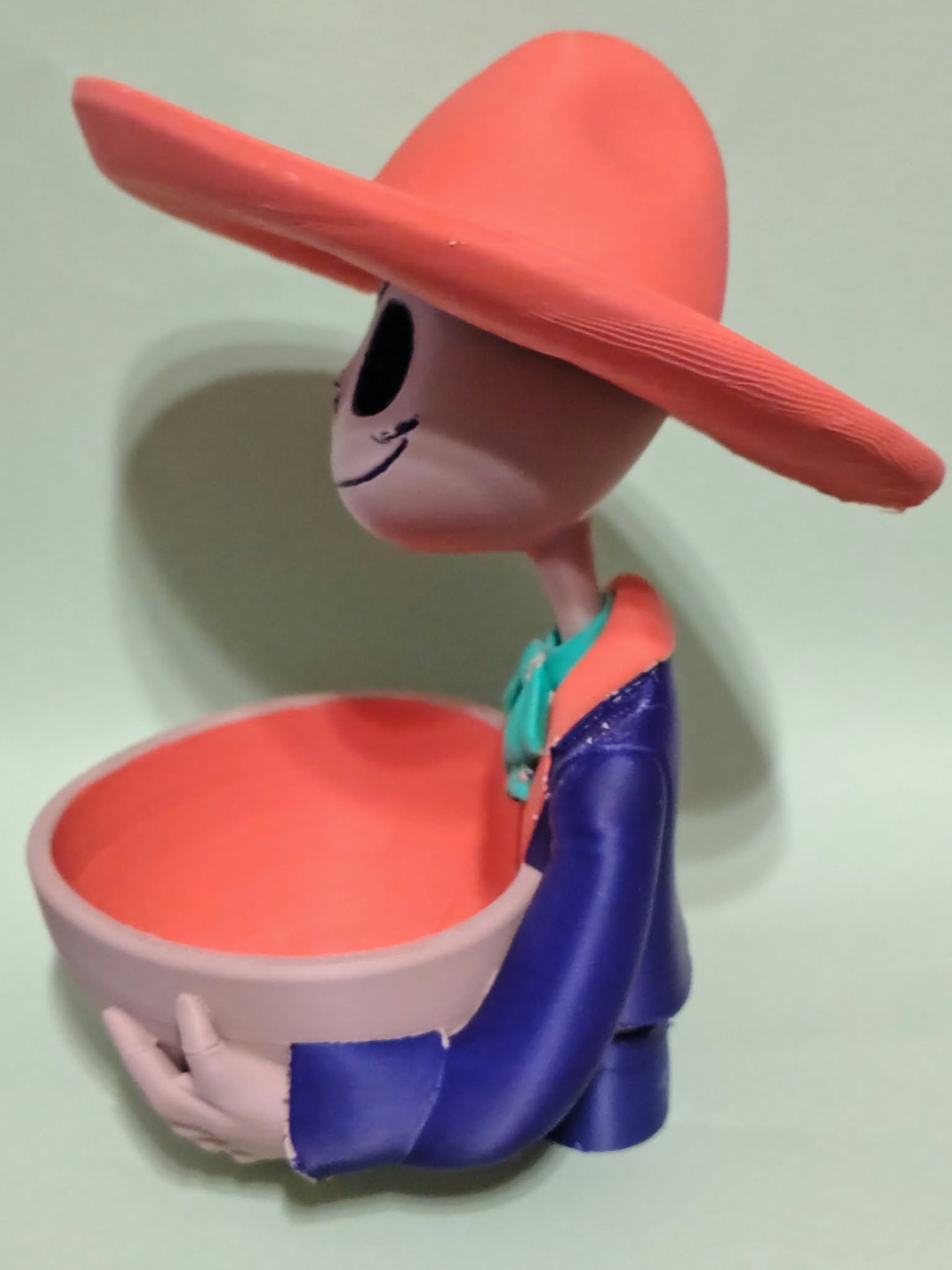 Skeleton Candy Bowl: Day of the Dead & Nightmare Before Christmas Style Mariachi Figurine