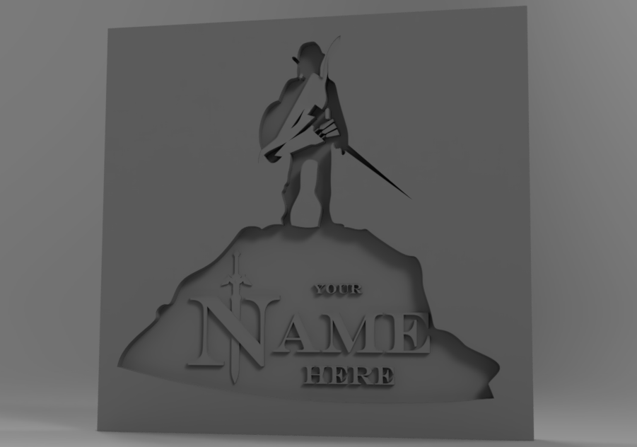 Custom Gamer Nameplate – 3D Printed Wall Sign.