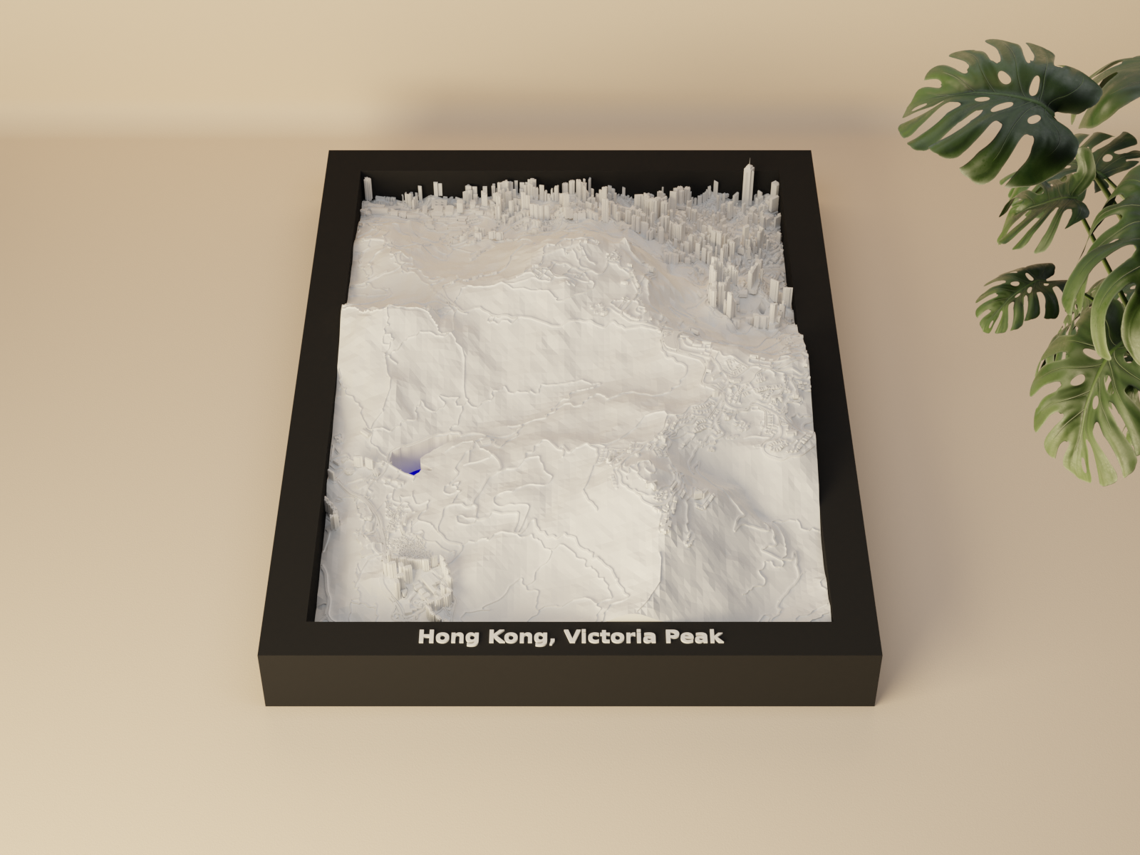 Hong Kong, Victoria Peak, China - 3D Miniature